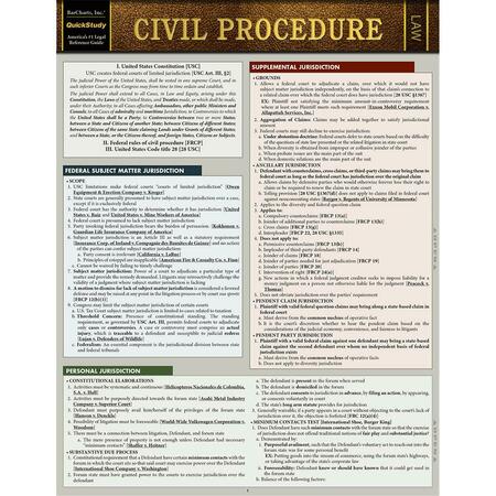 BARCHARTS PUBLISHING Civil Procedure Guide 9781423233100